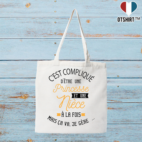 Tote bag coton recyclé princesse et nièce