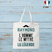 Tote bag coton recyclé raymond l'homme le mythe la légende