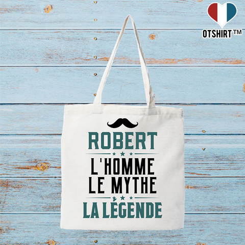 Tote bag coton recyclé robert l'homme le mythe la légende