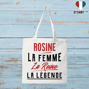 Tote bag coton recyclé rosine la femme la reine la légende