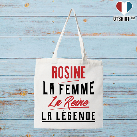 Tote bag coton recyclé rosine la femme la reine la légende