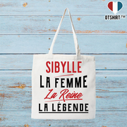 Tote bag coton recyclé sibylle la femme la reine la légende