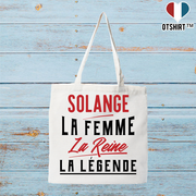 Tote bag coton recyclé solange la femme la reine la légende