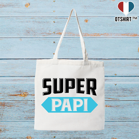 Tote bag coton recyclé super papi