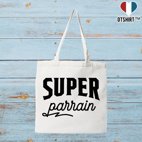 Tote bag coton recyclé super parrain
