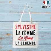 Tote bag coton recyclé sylvestre la femme la reine la légende