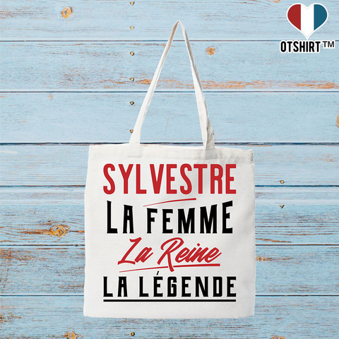 Tote bag coton recyclé sylvestre la femme la reine la légende