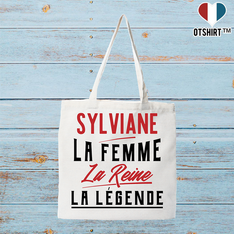 Tote bag coton recyclé sylviane la femme la reine la légende