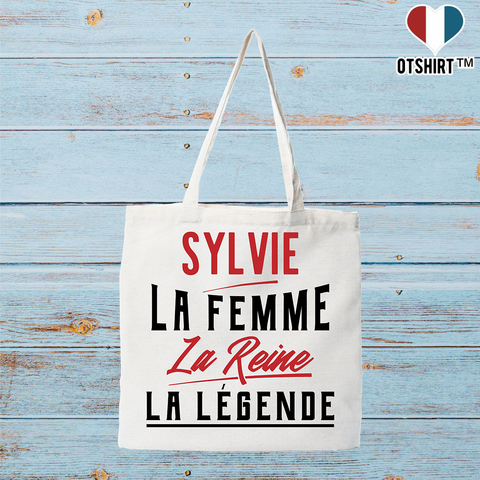 Tote bag coton recyclé sylvie la femme la reine la légende