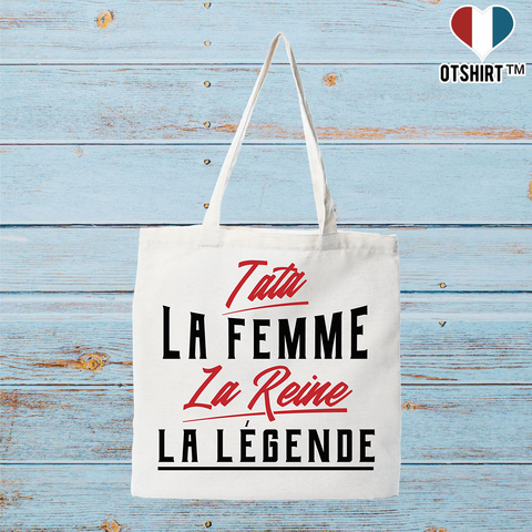 Tote bag coton recyclé tata la légende