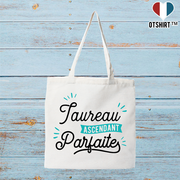 Tote bag coton recyclé taureau ascendant parfaite