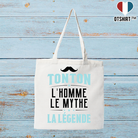 Tote bag coton recyclé tonton la légende 2