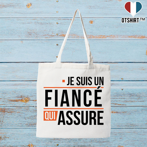 Tote bag coton recyclé un fiancé qui assure