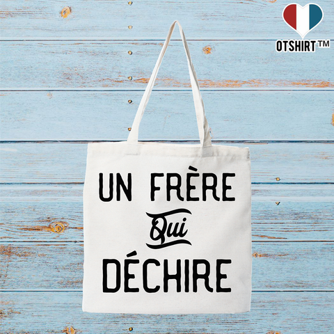 Tote bag coton recyclé un frère qui déchire