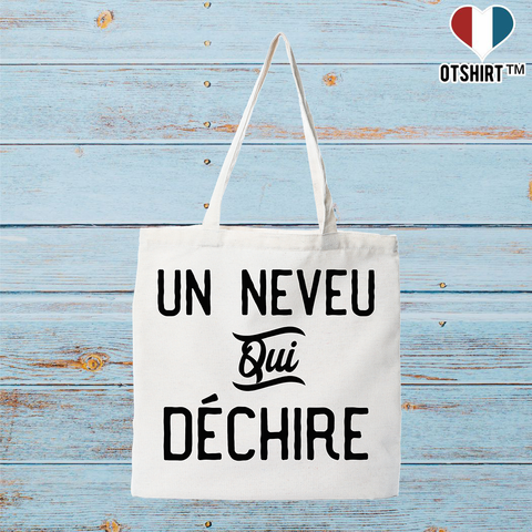 Tote bag coton recyclé un neveu qui déchire 2