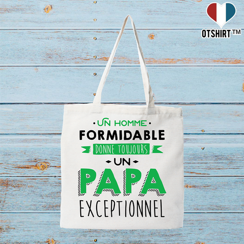 Tote bag coton recyclé un papa exceptionnel