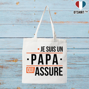 Tote bag coton recyclé un papa qui assure