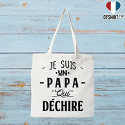 Tote bag coton recyclé un papa qui déchire 3