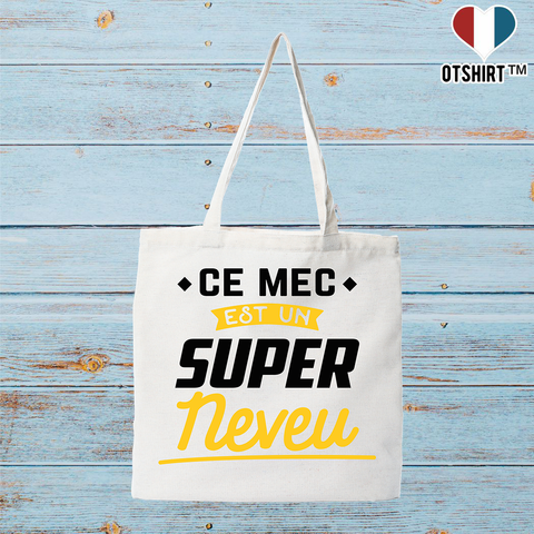 Tote bag coton recyclé un super neveu