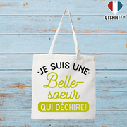 Tote bag coton recyclé une belle-soeur qui déchire