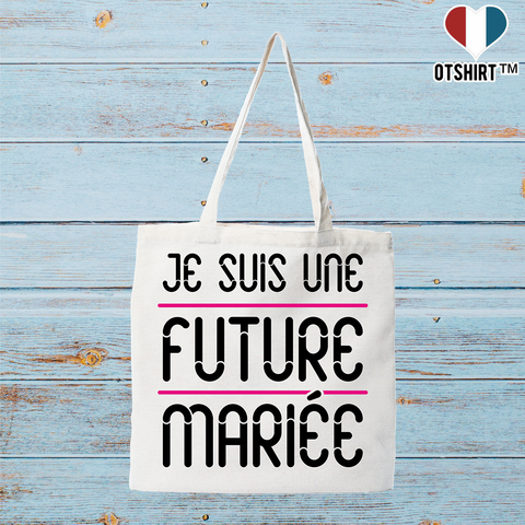 Tote bag coton recyclé une future mariée