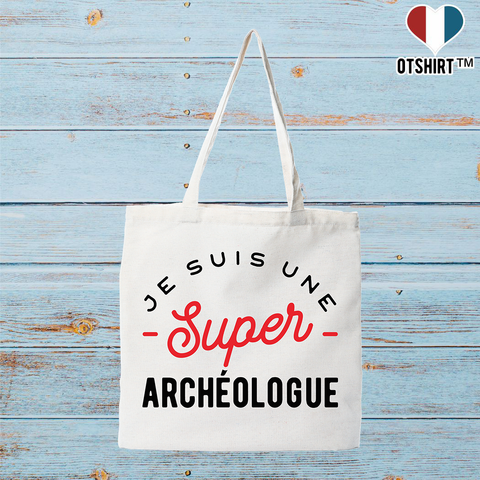 Tote bag coton recyclé une super archéologue