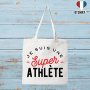Tote bag coton recyclé une super athlète