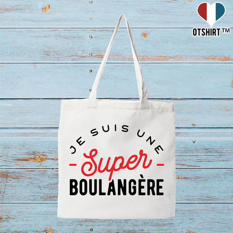 Tote bag coton recyclé une super boulangère