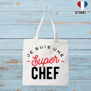 Tote bag coton recyclé une super chef