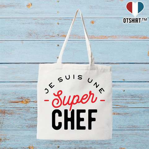 Tote bag coton recyclé une super chef