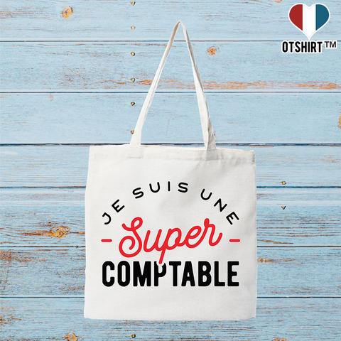 Tote bag coton recyclé une super comptable