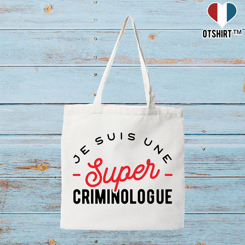 Tote bag coton recyclé une super criminologue