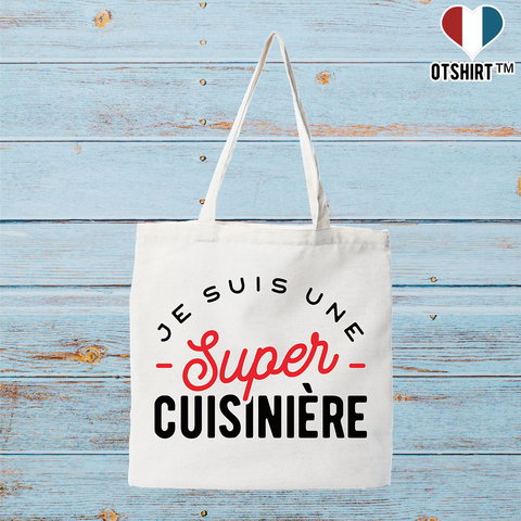 Tote bag coton recyclé une super cuisinière