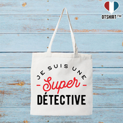 Tote bag coton recyclé une super détective