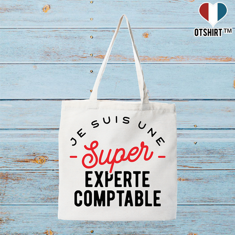 Tote bag coton recyclé une super experte comptable