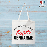 Tote bag coton recyclé une super gendarme