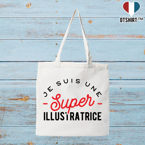 Tote bag coton recyclé une super illustratrice