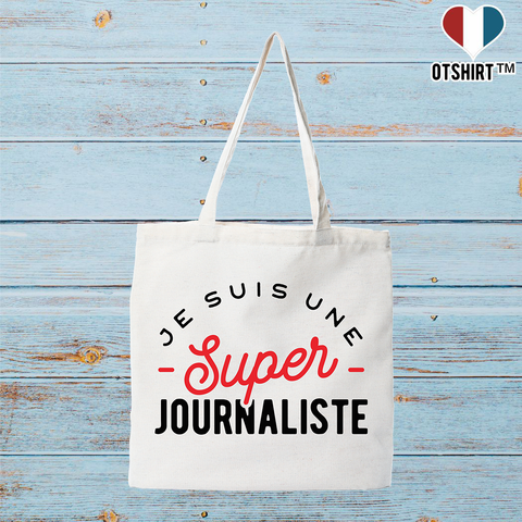 Tote bag coton recyclé une super journaliste