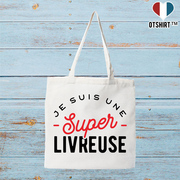 Tote bag coton recyclé une super livreuse