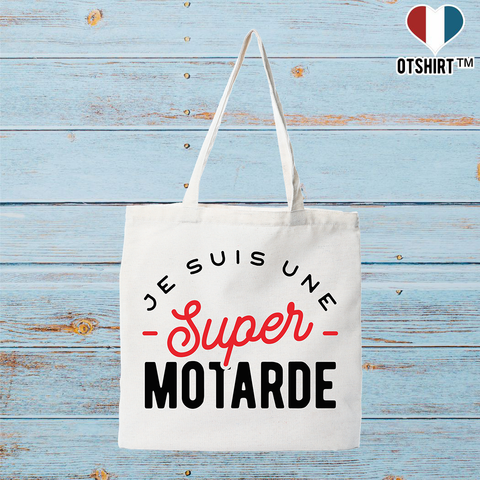 Tote bag coton recyclé une super motarde