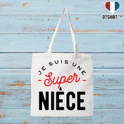 Tote bag coton recyclé une super nièce