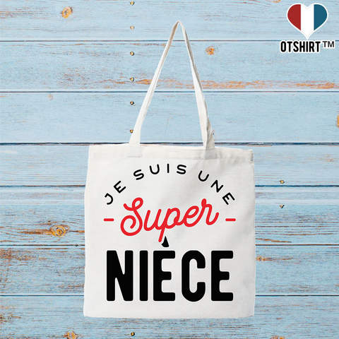 Tote bag coton recyclé une super nièce