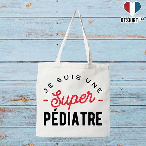 Tote bag coton recyclé une super pédiatre