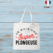 Tote bag coton recyclé une super plongeuse
