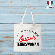 Tote bag coton recyclé une super tenniswoman