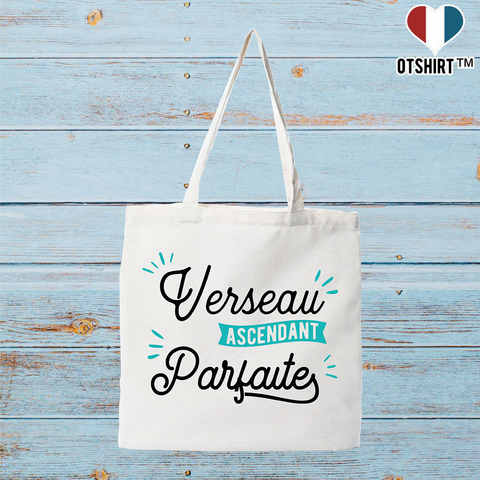 Tote bag coton recyclé verseau ascendant parfaite