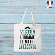 Tote bag coton recyclé victor l'homme le mythe la légende