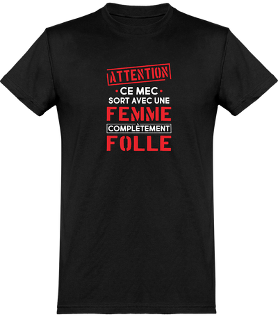  T shirt homme femme complètement folle famille