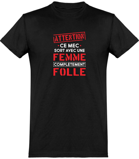  T shirt homme femme complètement folle famille