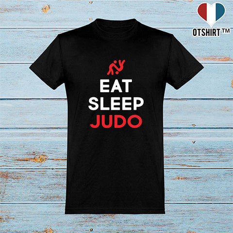  T shirt homme eat sleep judo